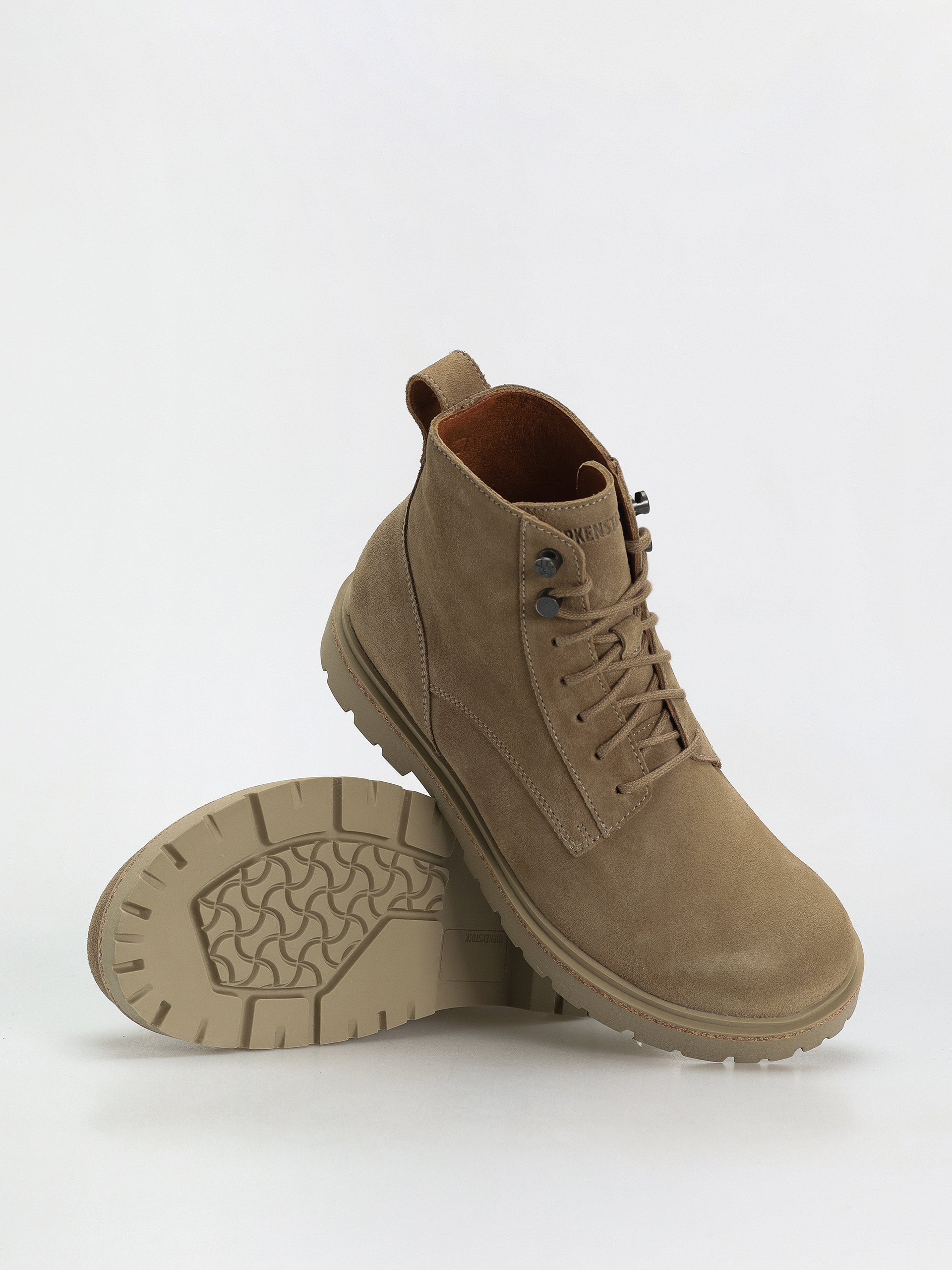 Обувки Birkenstock Highwood Lace Mid Suede Leather Regular (taupe)