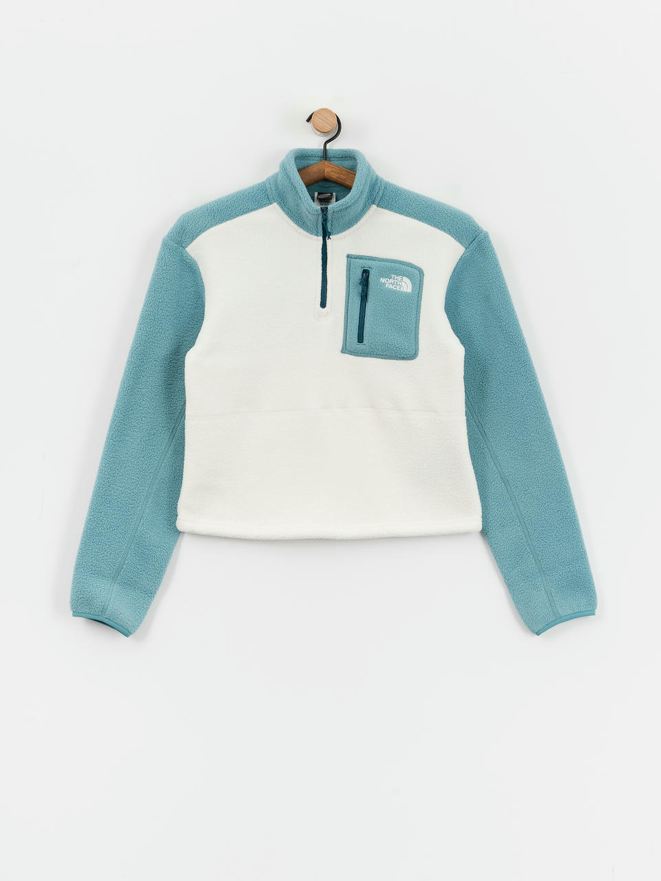 Дамски Поларени суитшърт The North Face Yumiori 1/4 Zip (algae blue/white dune/m)