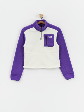 Поларени суитшърт The North Face Yumiori 1/4 Zip Wmn (white dune/peak purple)