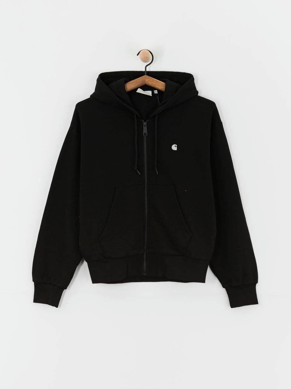 Суитшърт с качулка Carhartt WIP Casey ZHD Wmn (black/silver)