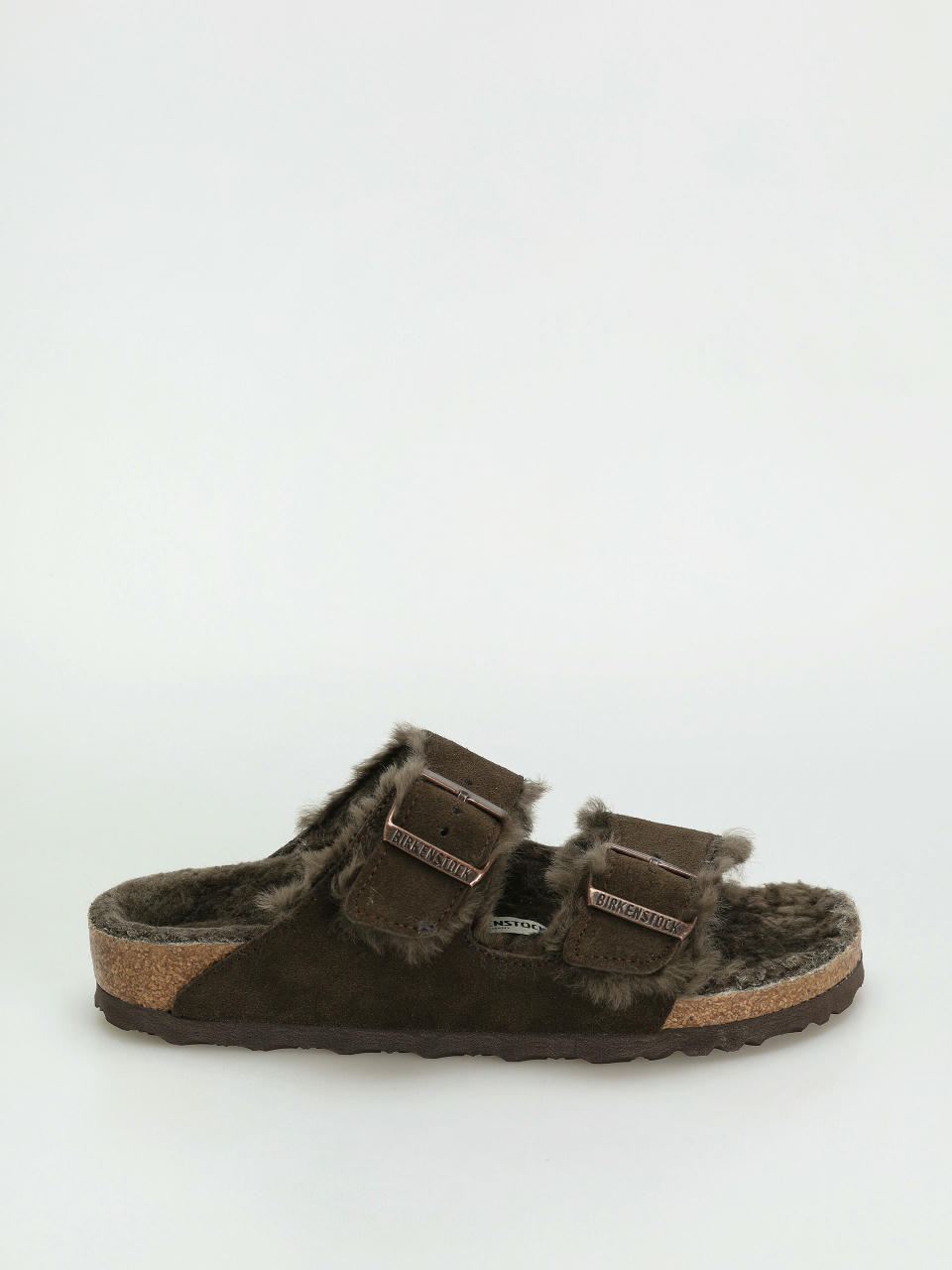 Чехли Birkenstock Arizona Shearling Suede Leather Fur Narrow Wmn (mocha)