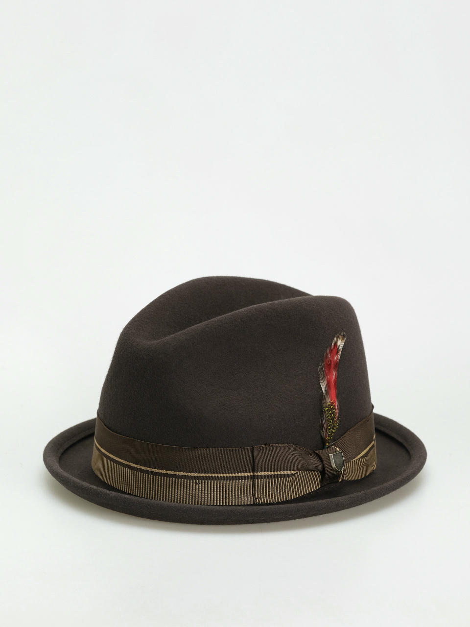 Шапка с периферия Brixton 20Th Anniversary Gain Fedora (chocolate/gold)