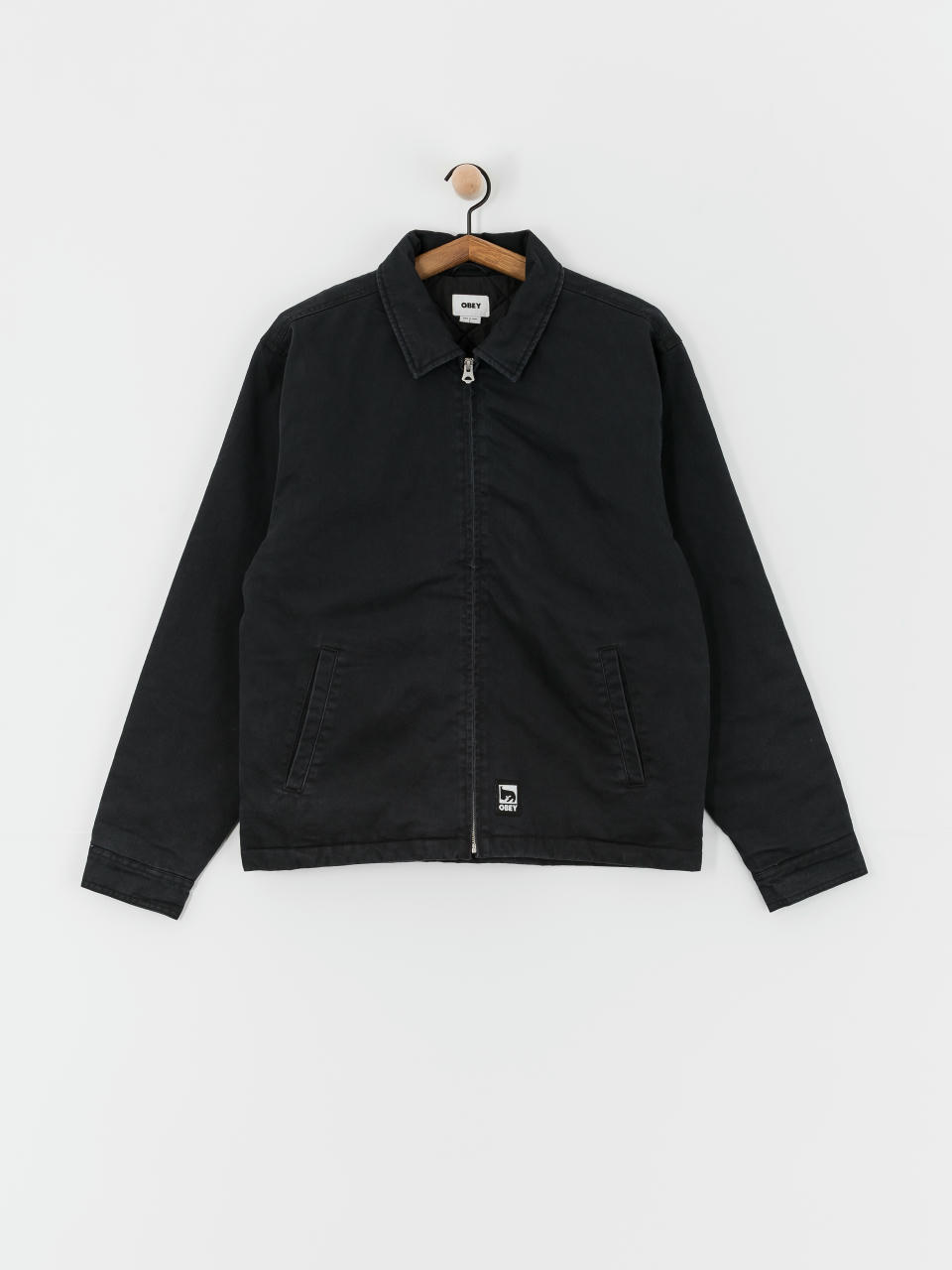 Яке OBEY Head Jazz Zip Up (digital black faded wash)