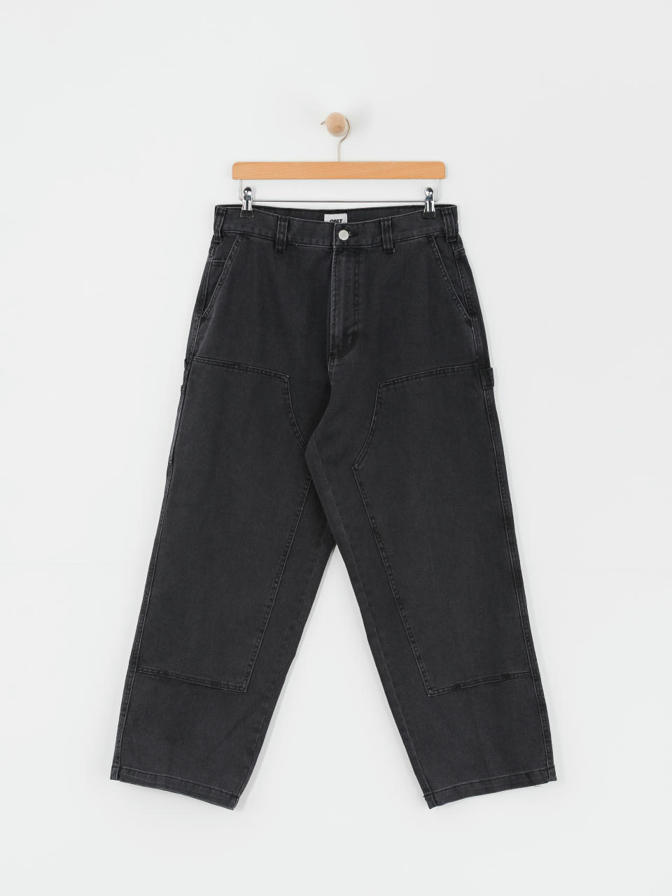 Панталони OBEY Bigwig Denim Carpenter (black faded wash)