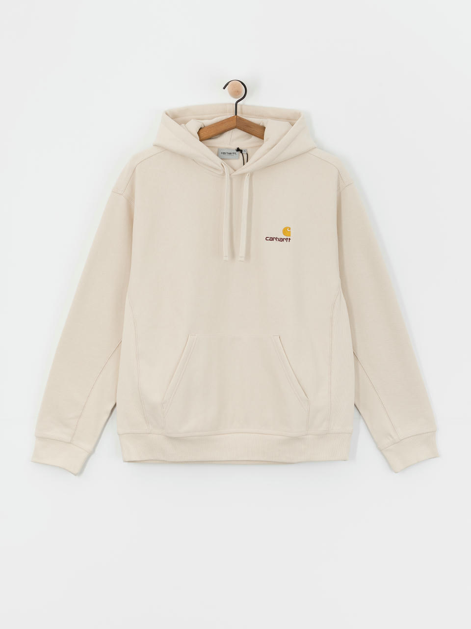 Суитшърт с качулка Carhartt WIP American Script HD (moonbeam)