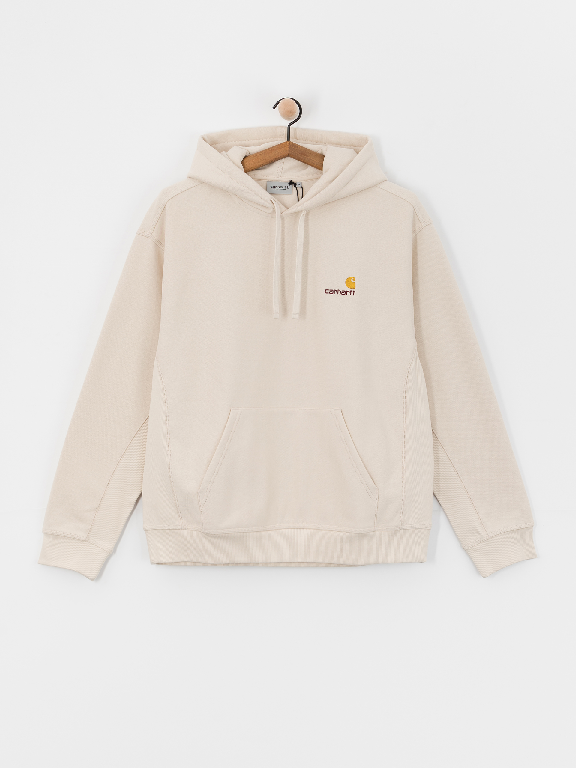 Суитшърт с качулка Carhartt WIP American Script HD (moonbeam)