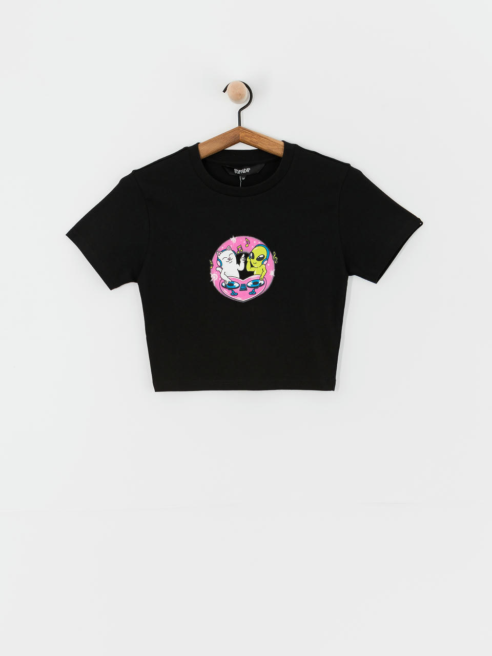 Тениска RipNDip Love Is Ripndip Cropped Baby (black)