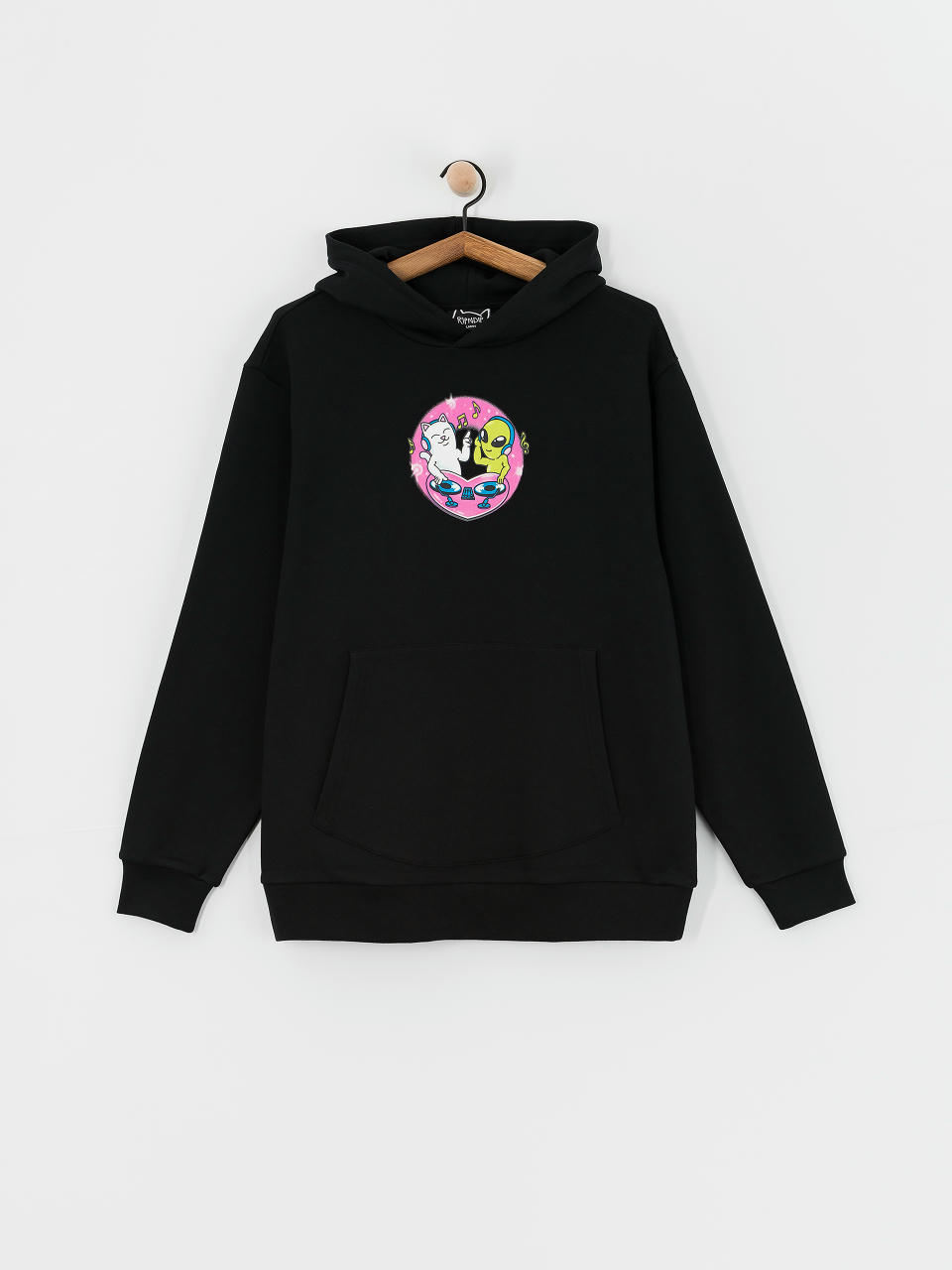 Суитшърт с качулка RipNDip Love Is Ripndip HD (black)