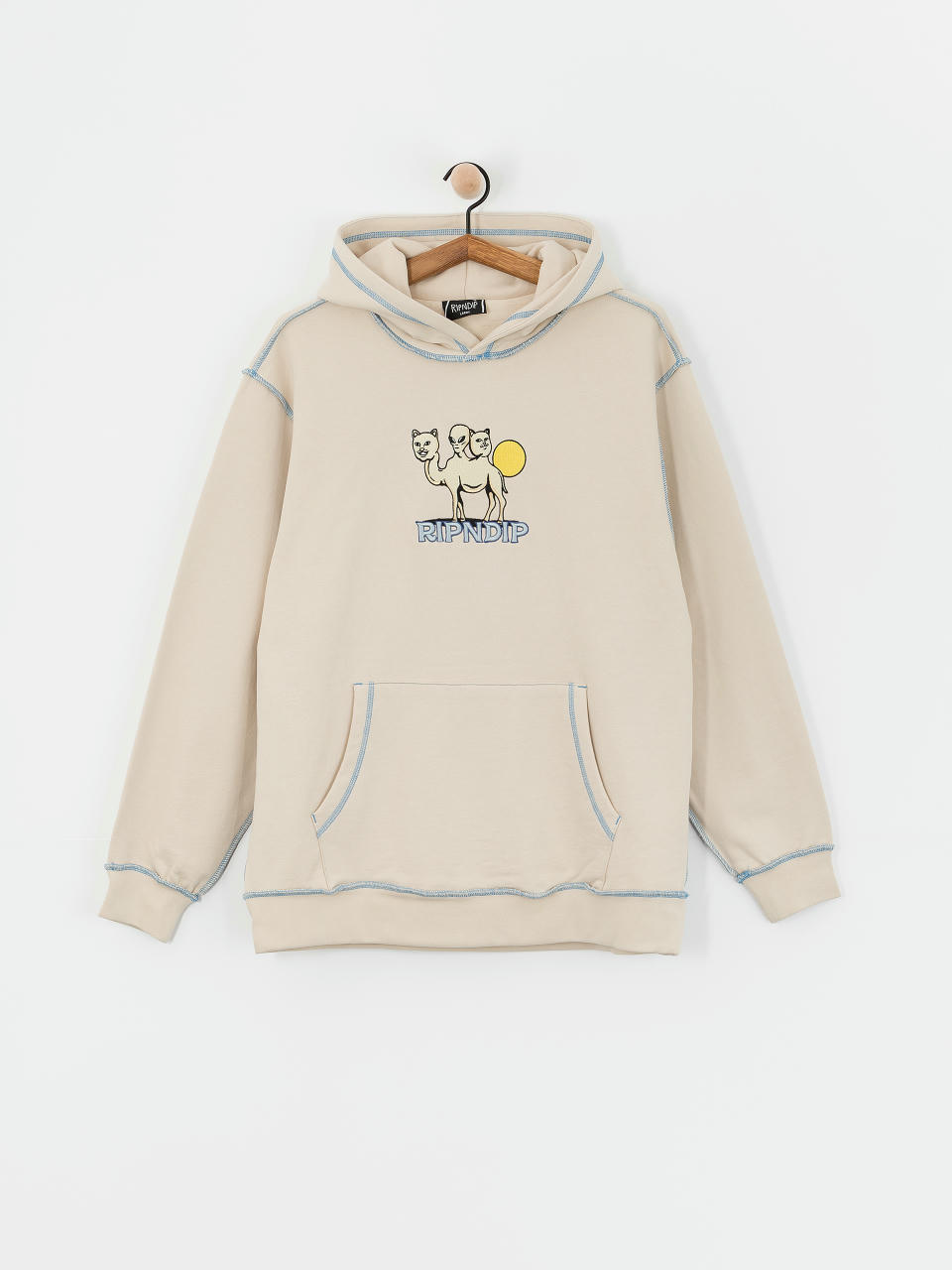 Суитшърт с качулка RipNDip Barnum HD (bone)