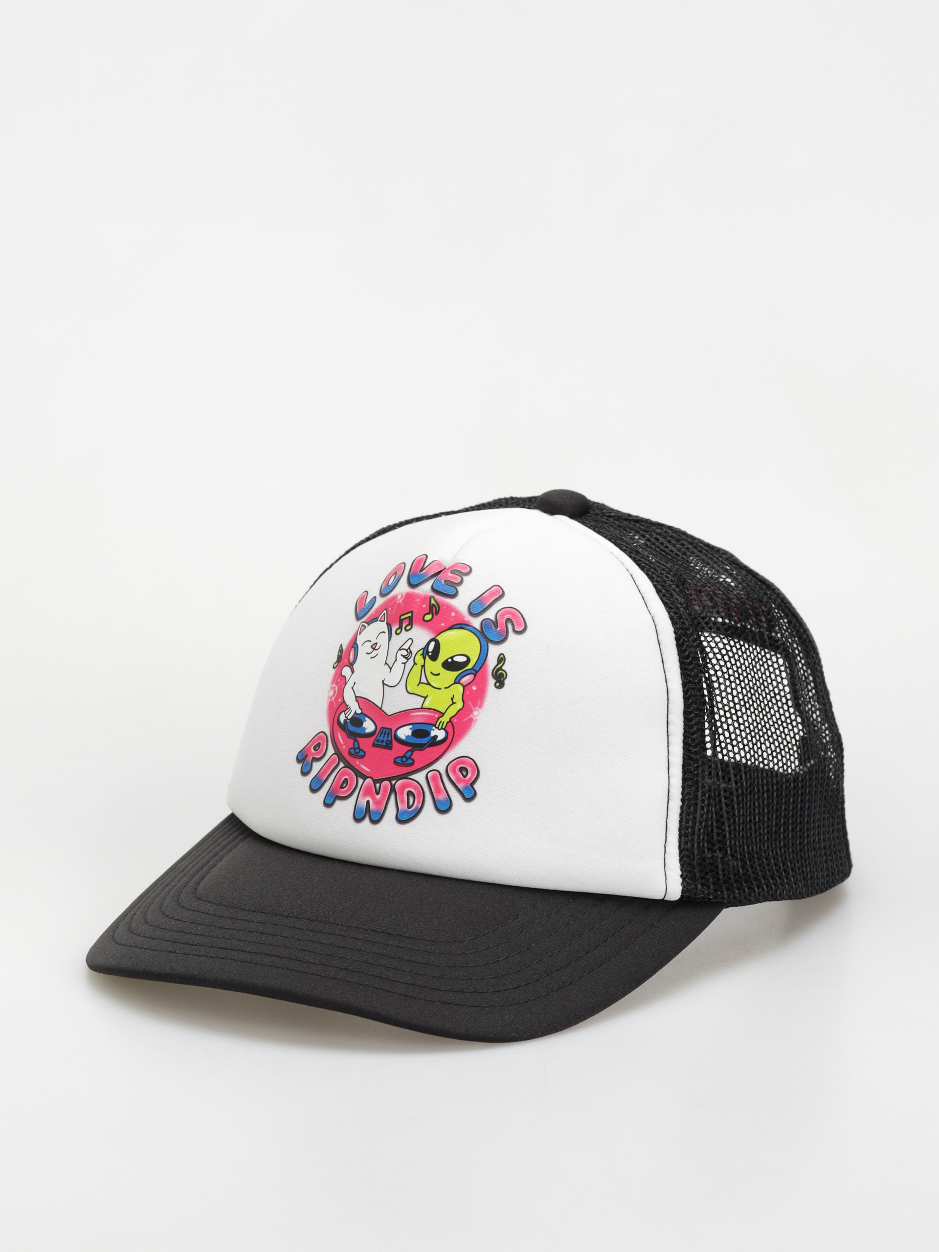 Шапка с козирка RipNDip Love Is Ripndip Trucker (white/black)