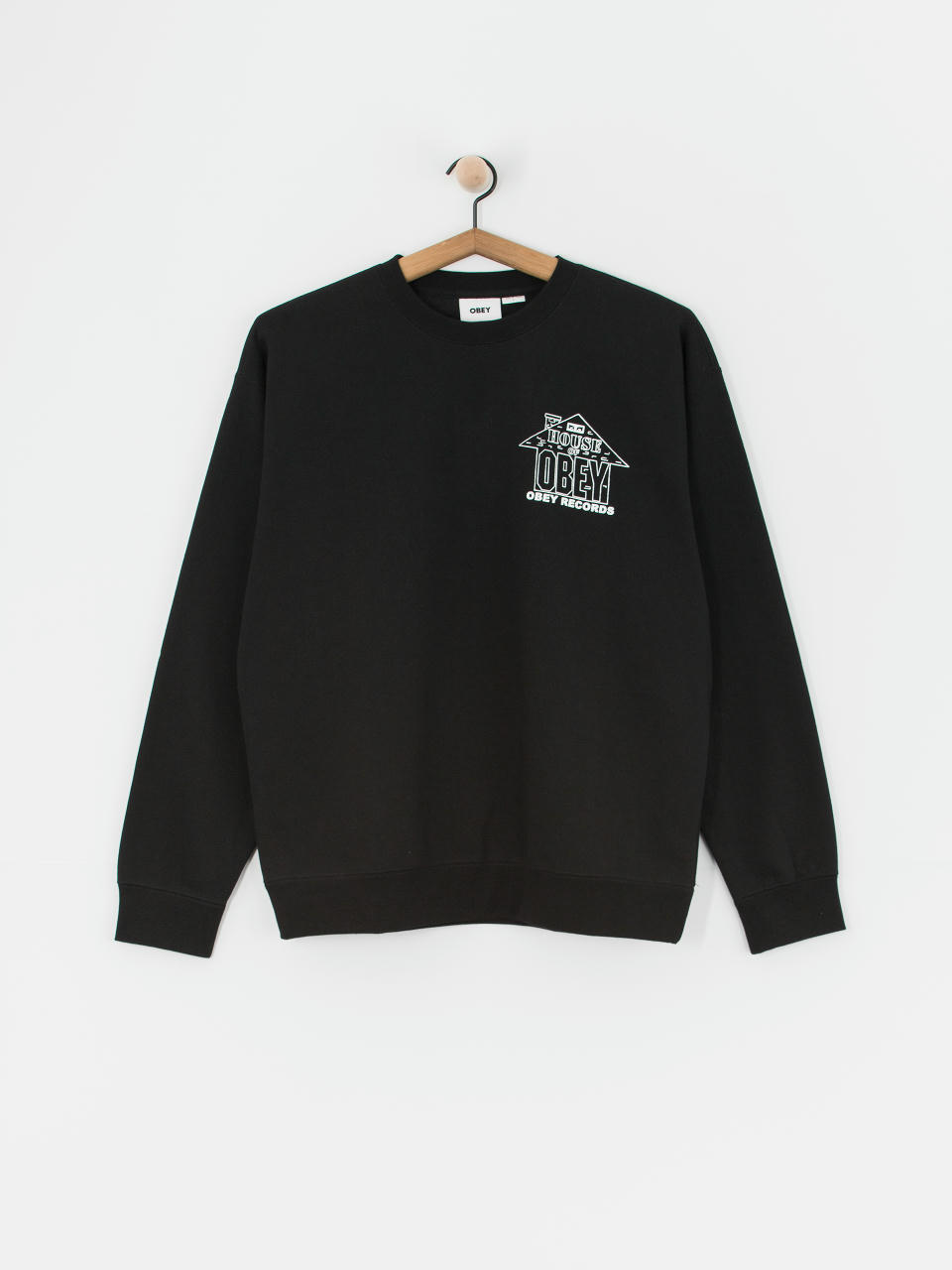 Суитшърт OBEY House Of Obey Records (black)