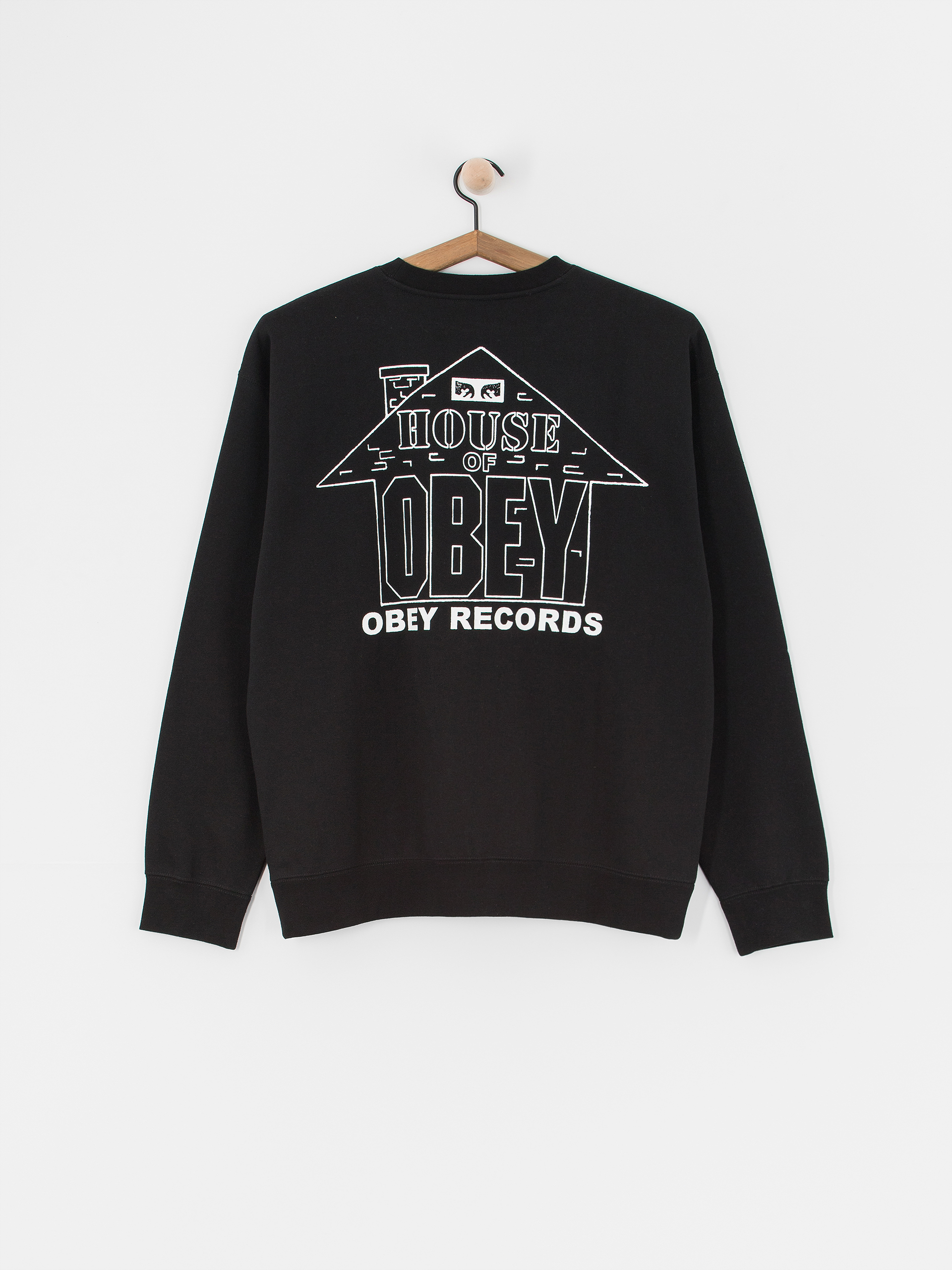 Суитшърт OBEY House Of Obey Records (black)
