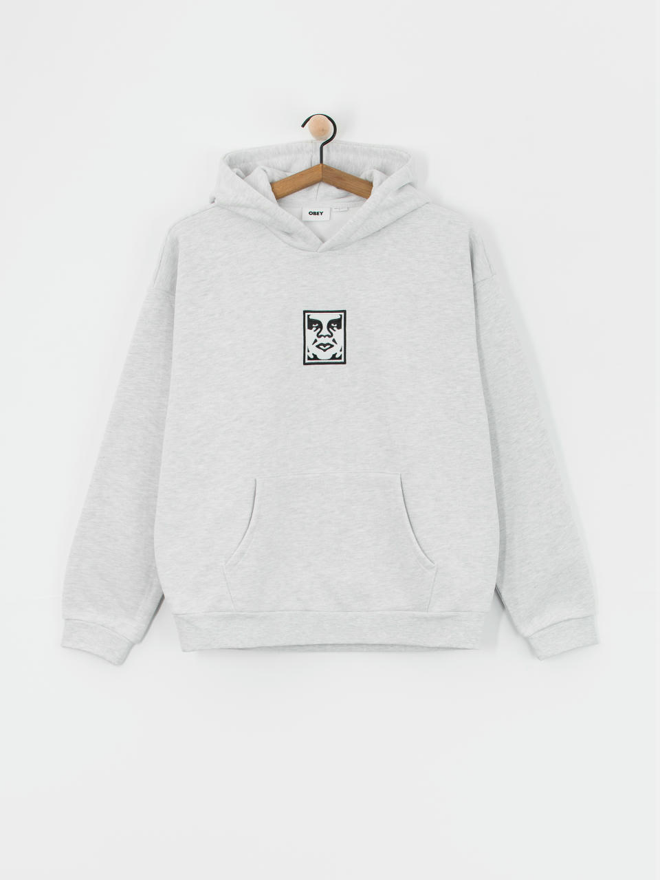 Суитшърт с качулка OBEY Icon Extra Heavy II HD (ash grey)