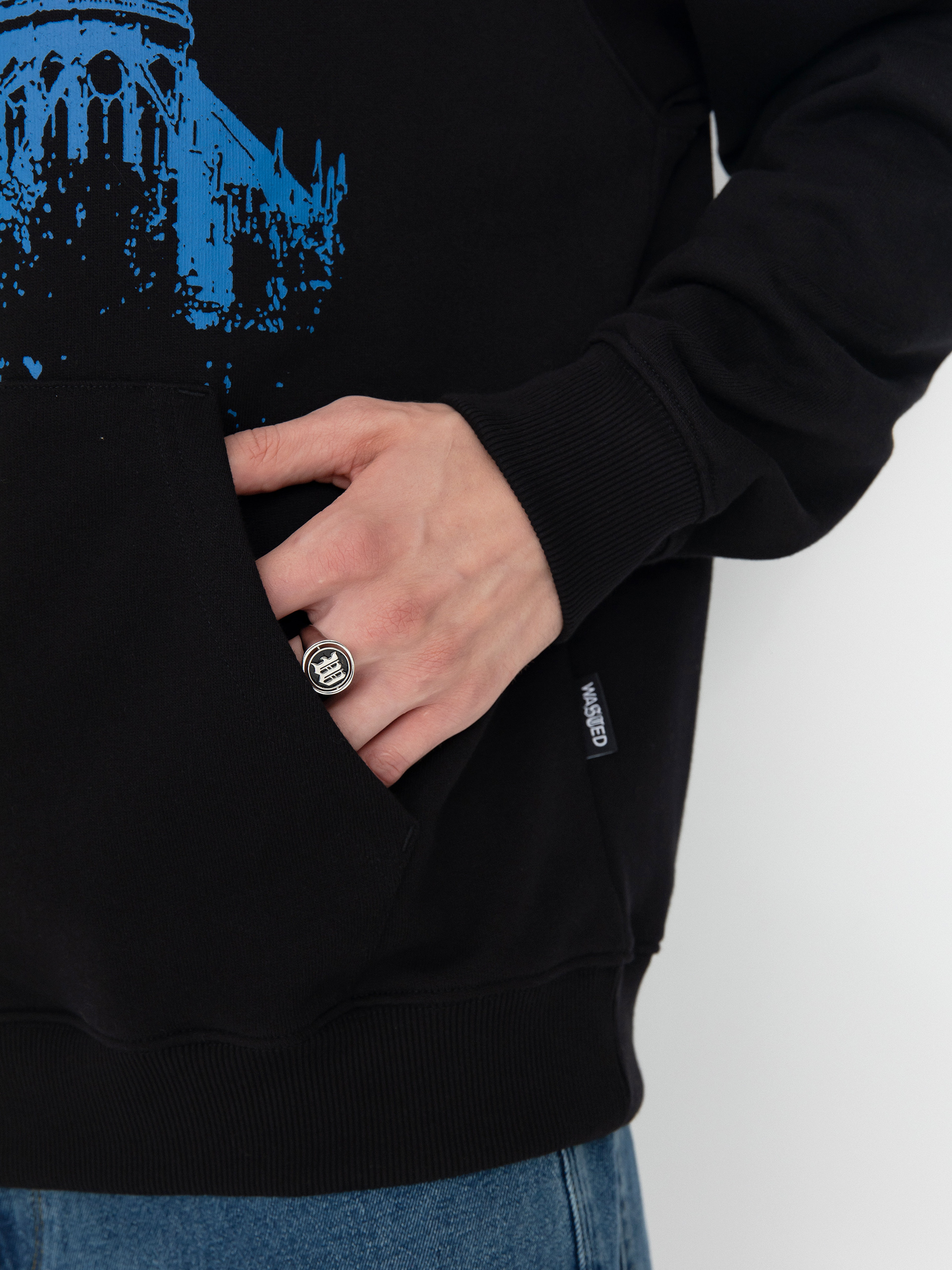 Суитшърт с качулка Wasted Paris Vault HD (black)