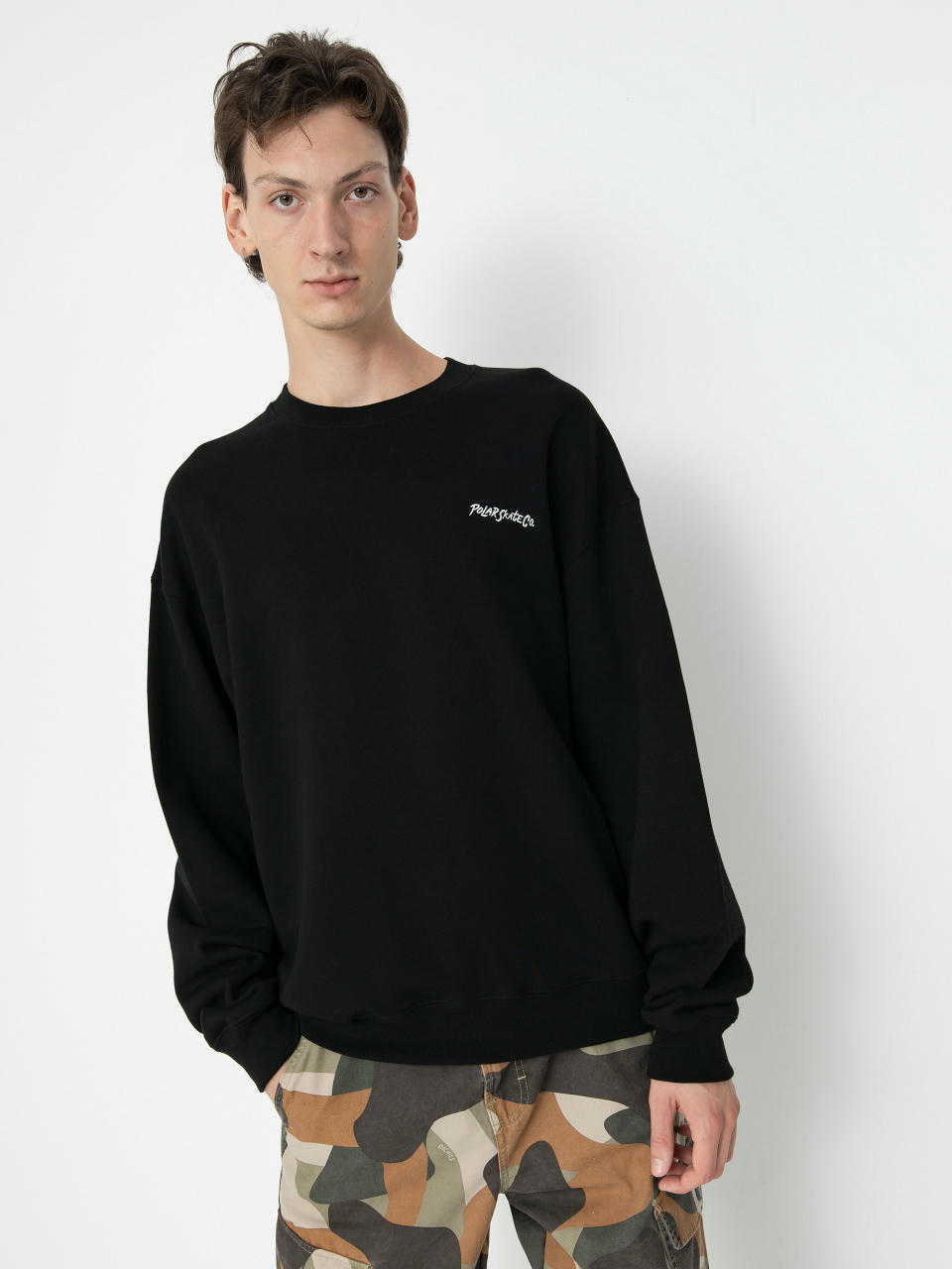 Суитшърт Polar Skate Dave Crewneck Surf Logo (black)