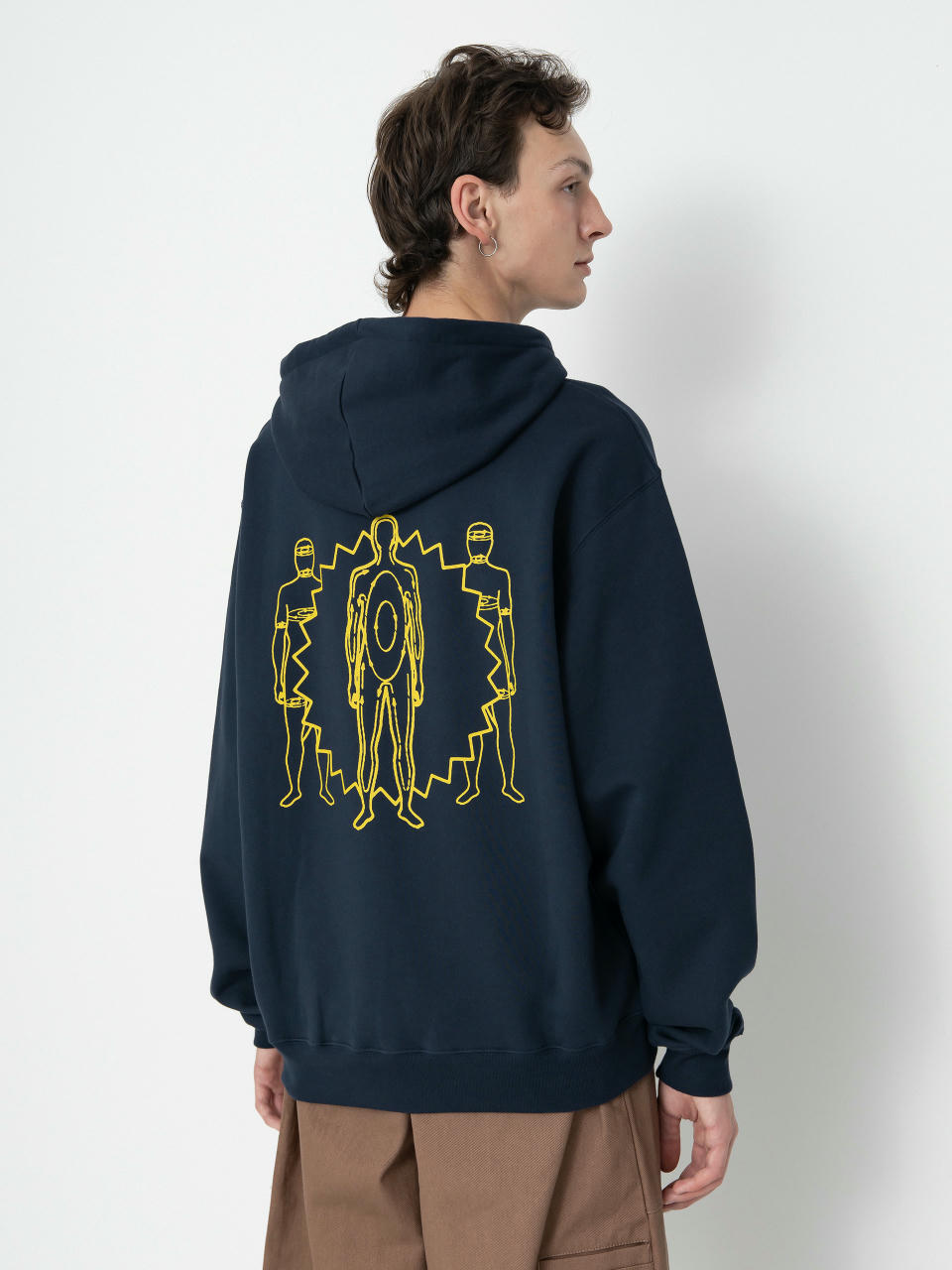 Суитшърт с качулка Polar Skate Dave Hoodie Anyone Out There HD (new navy)