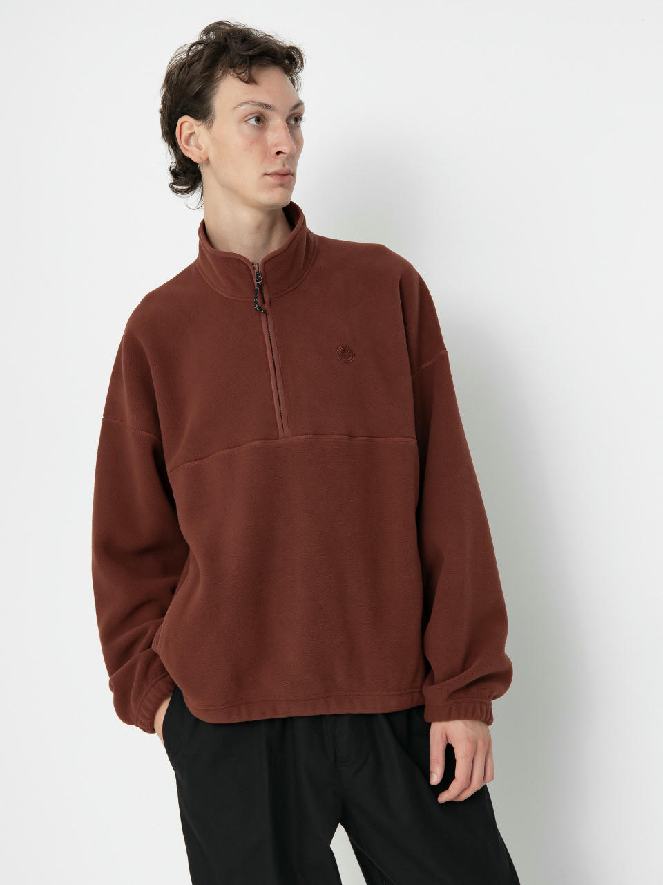 Суитшърт с качулка Polar Skate Ivan Half Zip (wine)