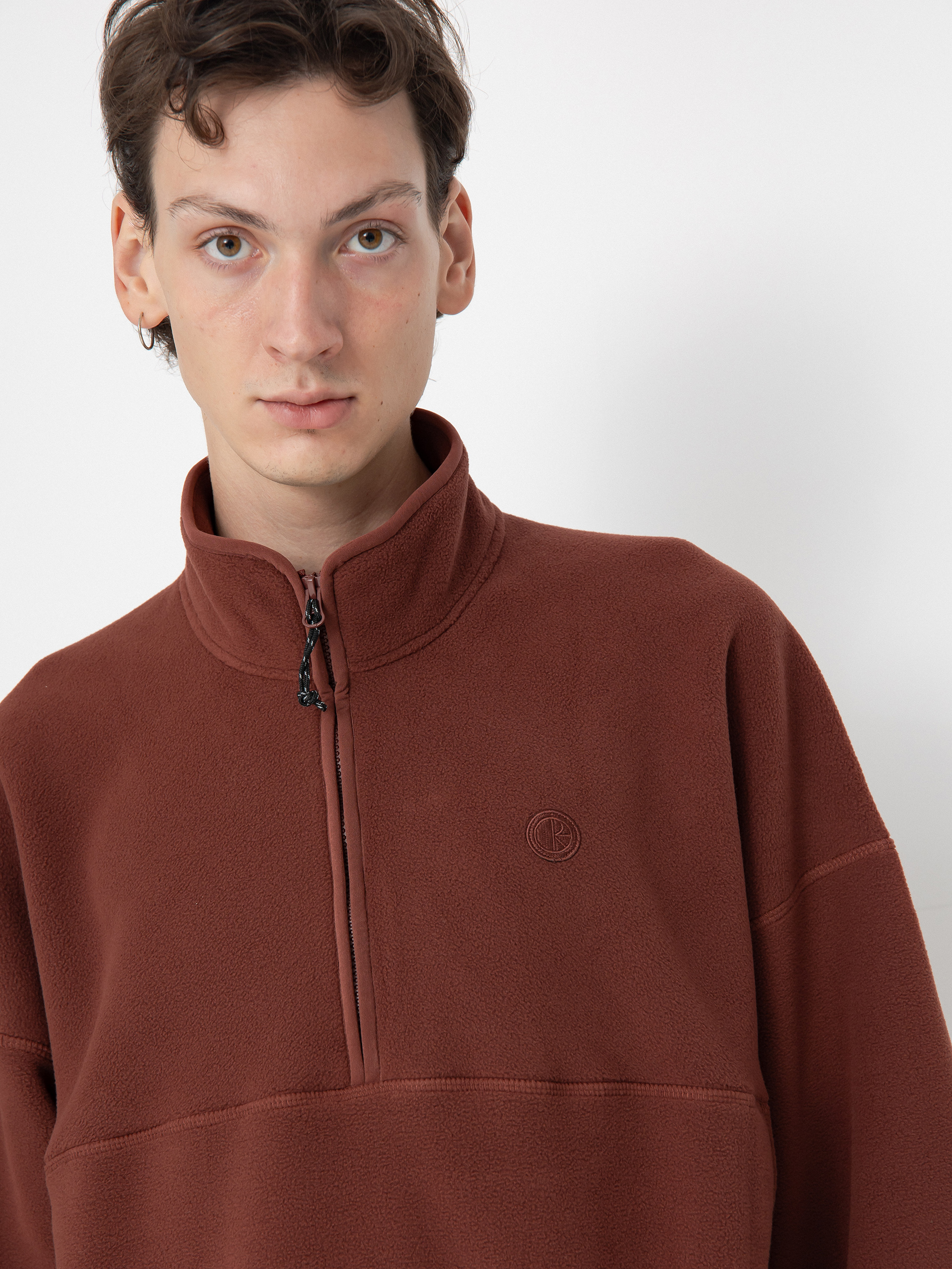 Суитшърт с качулка Polar Skate Ivan Half Zip (wine)