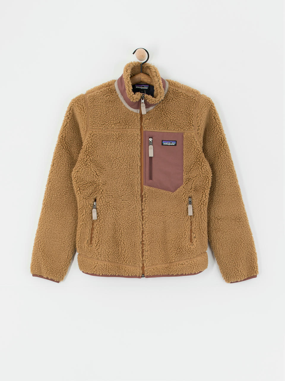 Яке Patagonia Classic Retro X Wmn (nest brown w/dulse mauve)