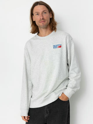 Суитшърт New Balance Athletics Premium Logo Crew (ashheather)