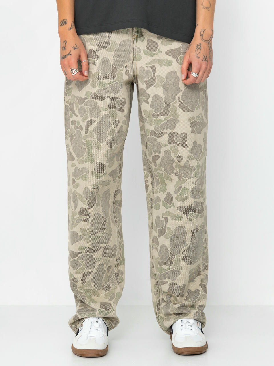 Панталони Carhartt WIP Duck Orell Wmn (camo duck/black)