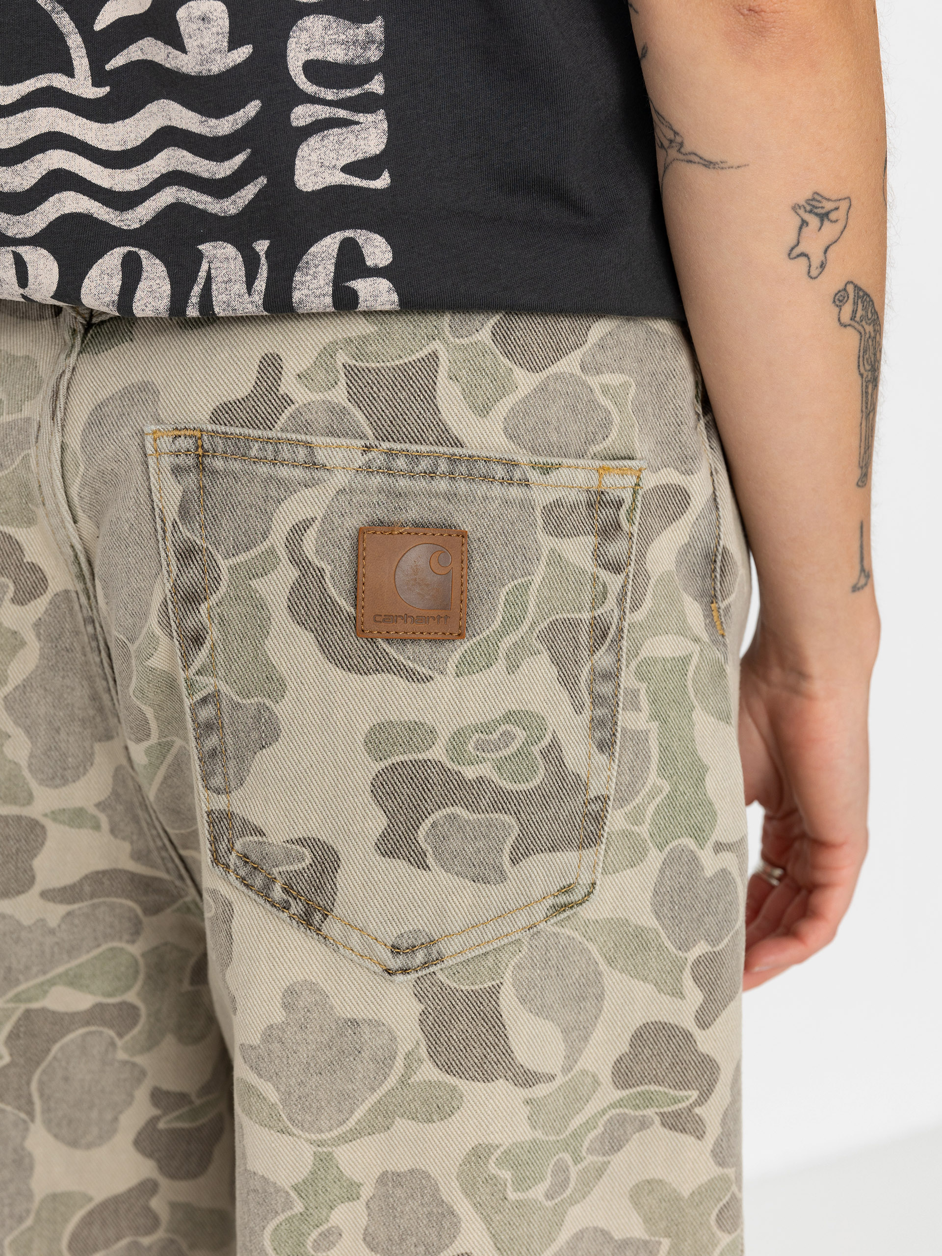 Панталони Carhartt WIP Duck Orell Wmn (camo duck/black)