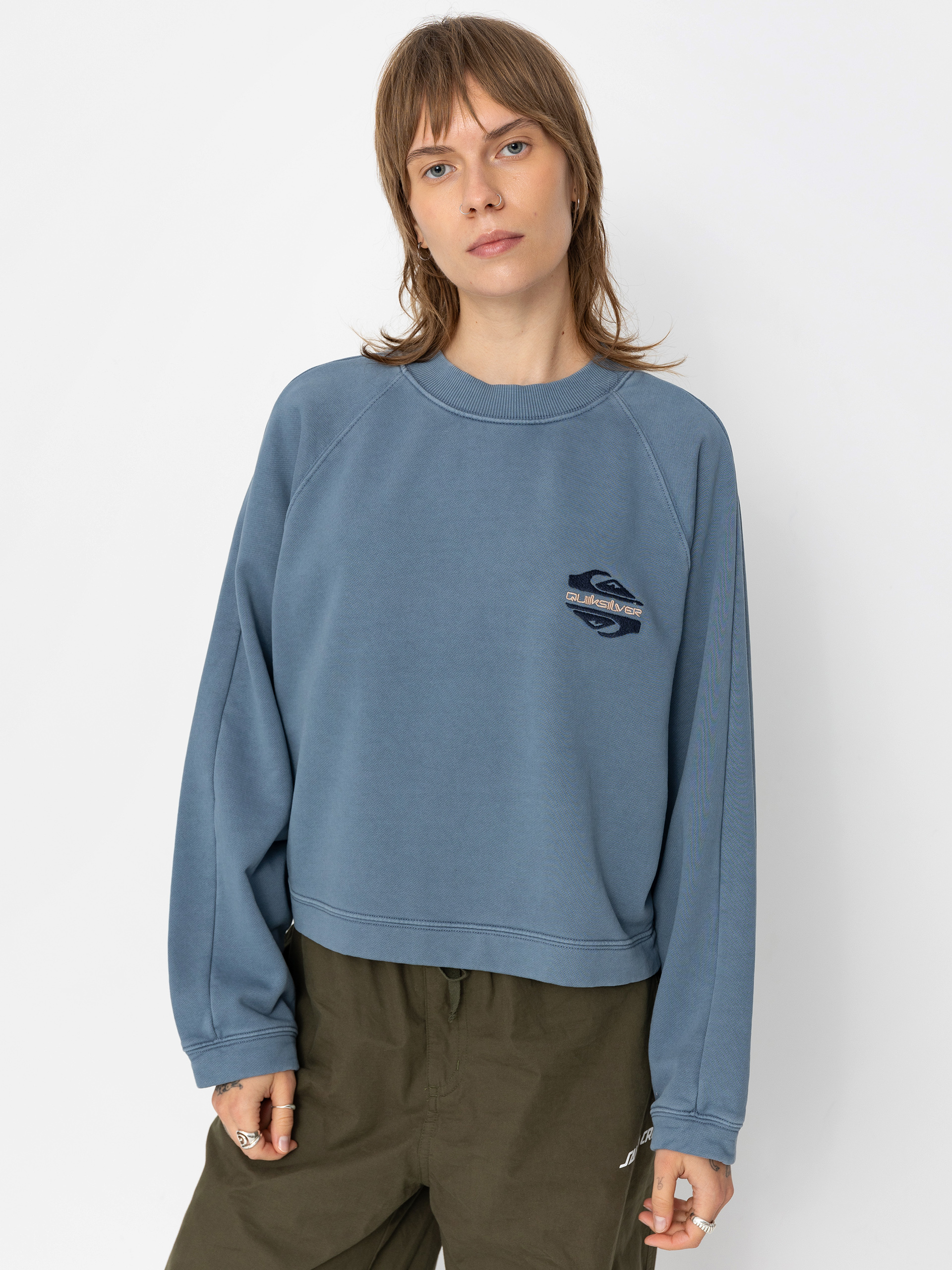 Суитшърт Quiksilver Uni Crew Block Screen Wmn (vintage indigo)