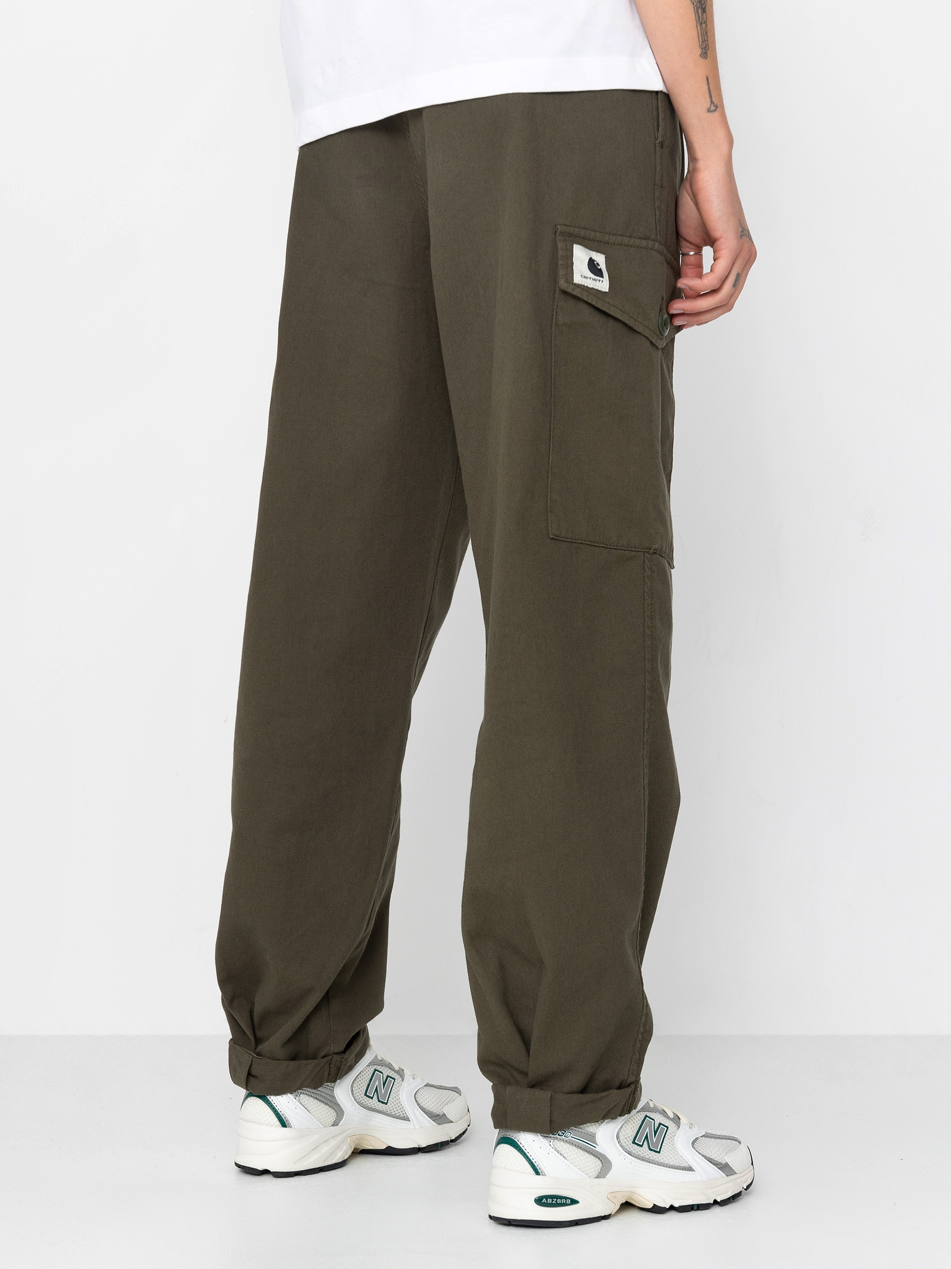 Панталони Carhartt WIP Collins Wmn (office green)