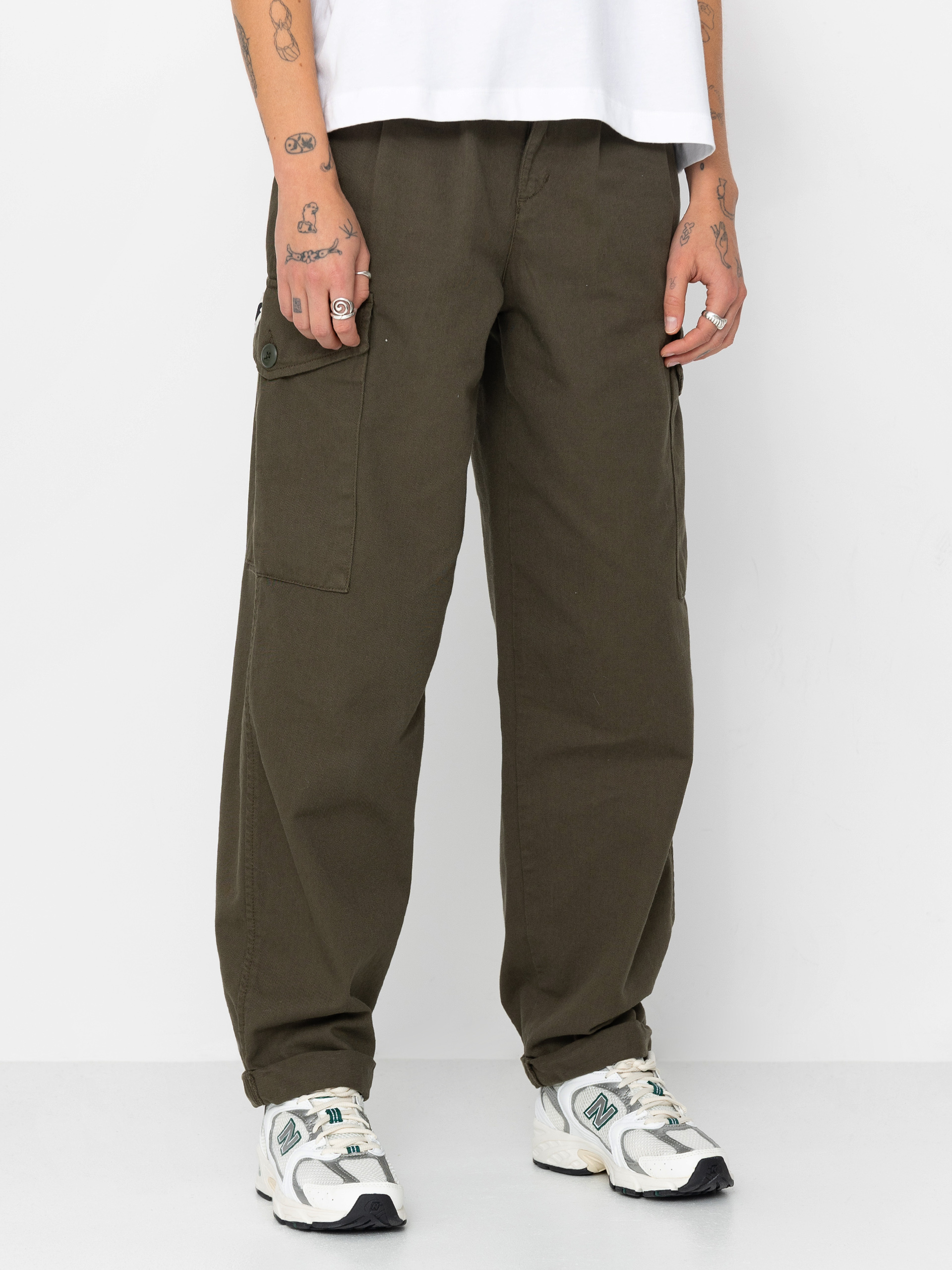 Панталони Carhartt WIP Collins Wmn (office green)