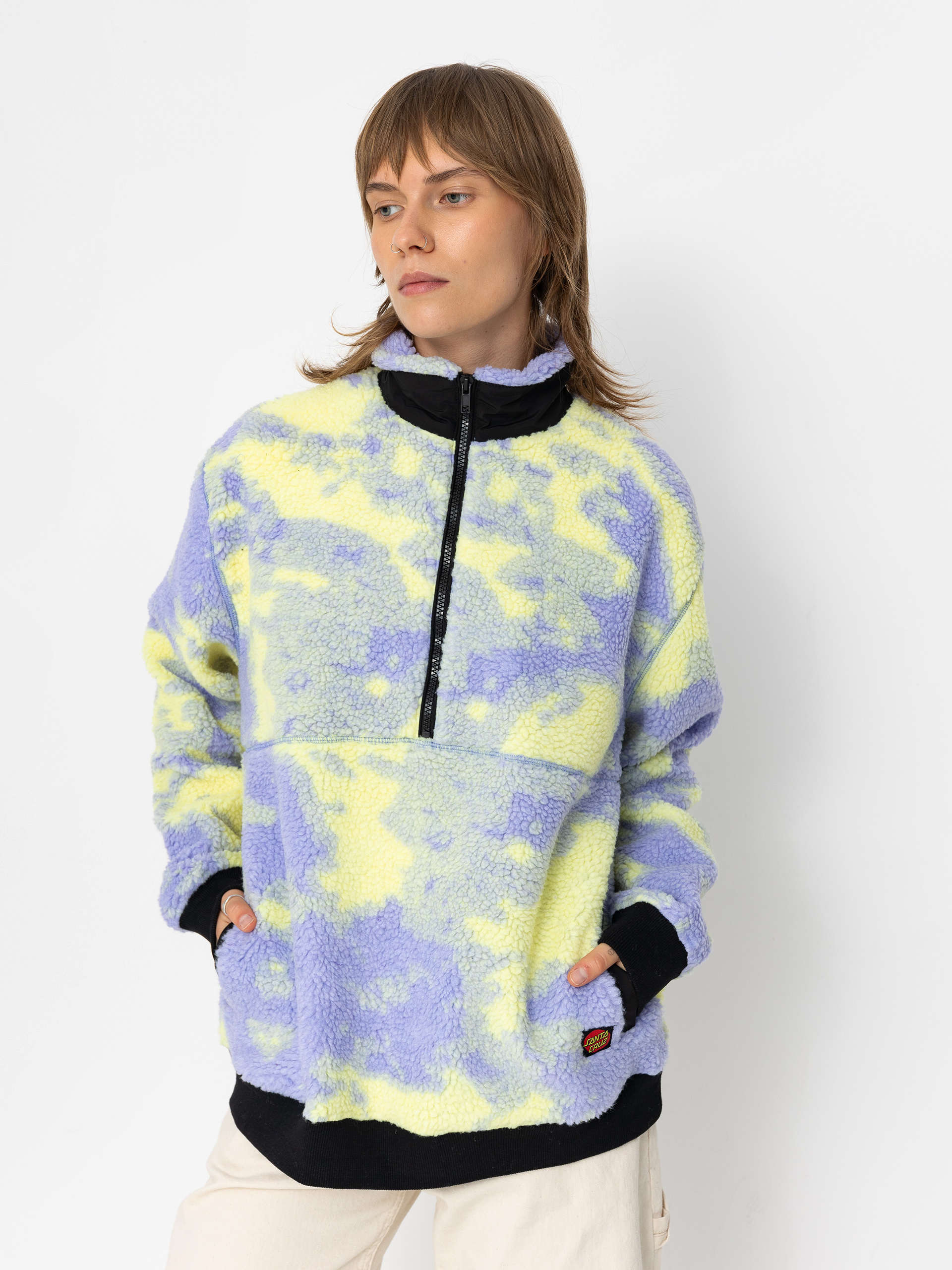 Яке Santa Cruz Astra Sherpa Fleece Wmn (purple/yellow tie dye)