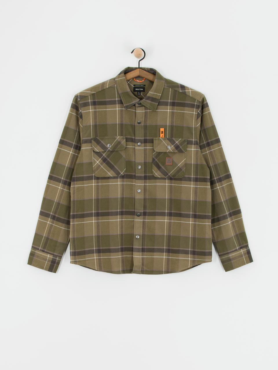 Риза Brixton Builders Bowery Str Wr Ls (dill/olive surplus/washed blac)