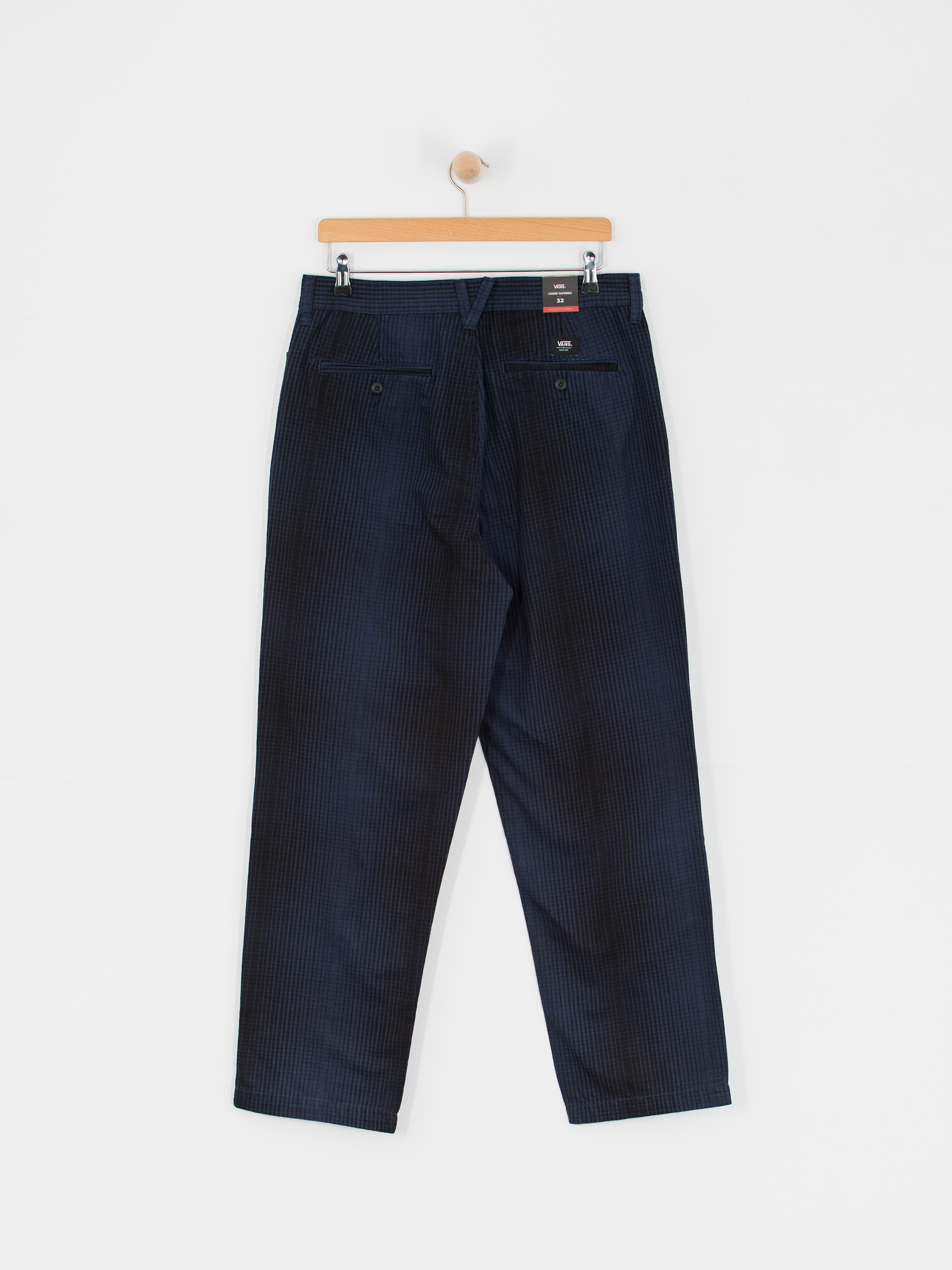 Панталони Vans Authentic Chino Loose Tapered Plaid (dress blues/black)