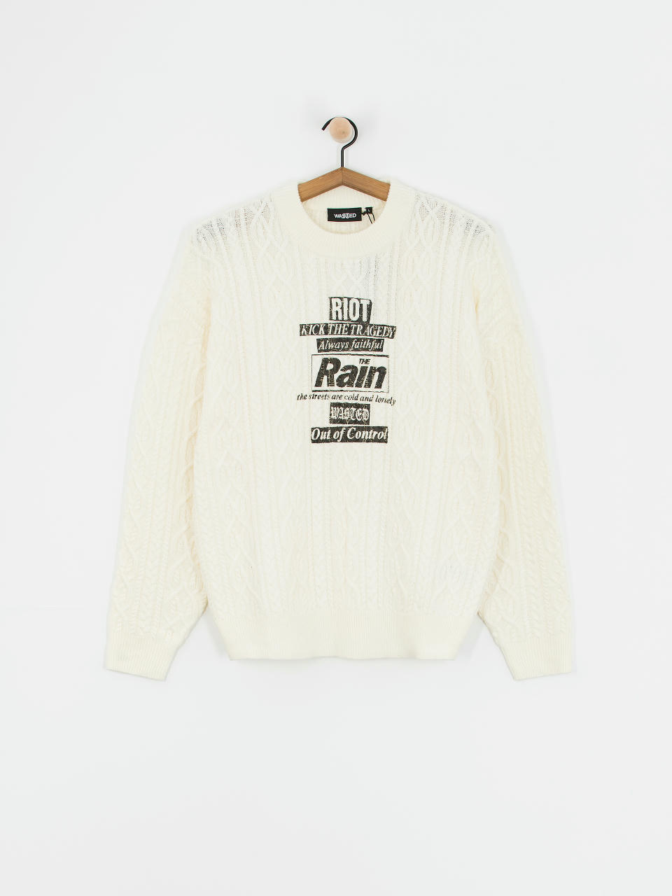 Пуловер Wasted Paris Rain Cable Knit (off white)