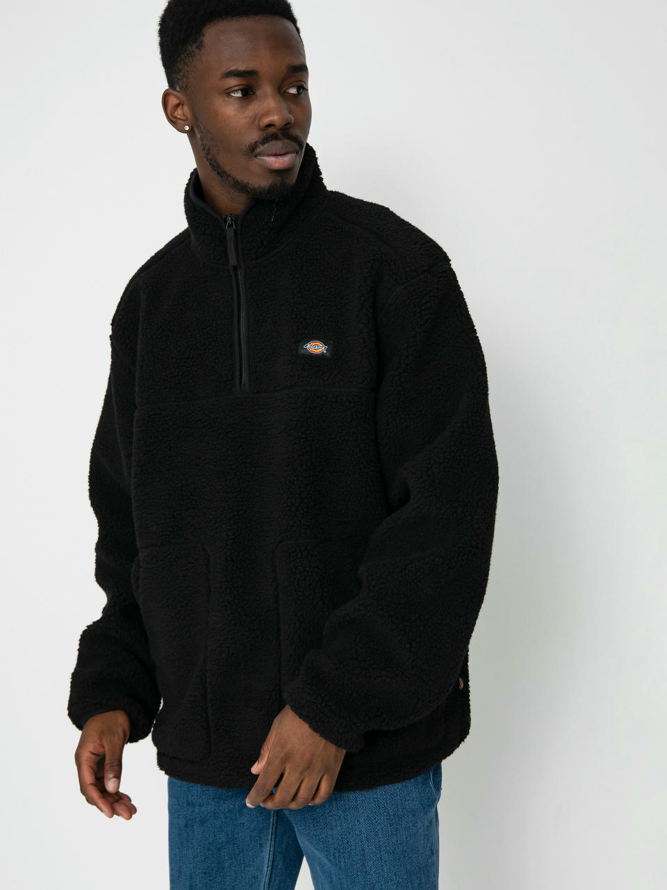 Мъжки Поларени суитшърт Dickies Mount Hope Quarter Zip (black)