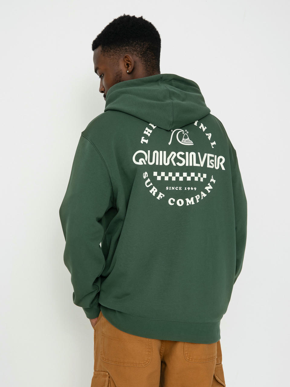 Суитшърт с качулка Quiksilver Graphic ZHD (forest)