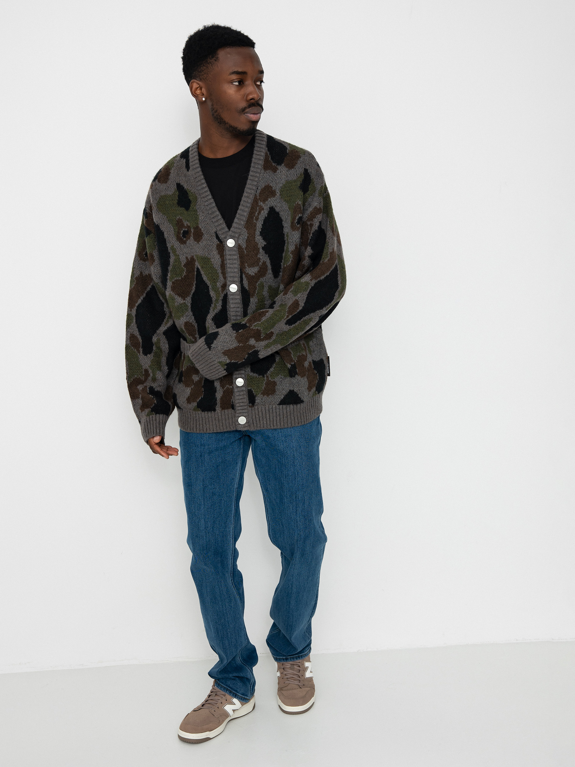 Пуловер Carhartt WIP Merton Cardigan (camo duck jacquard/grey)