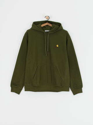 Суитшърт с качулка Carhartt WIP American Script HD (tarragon)