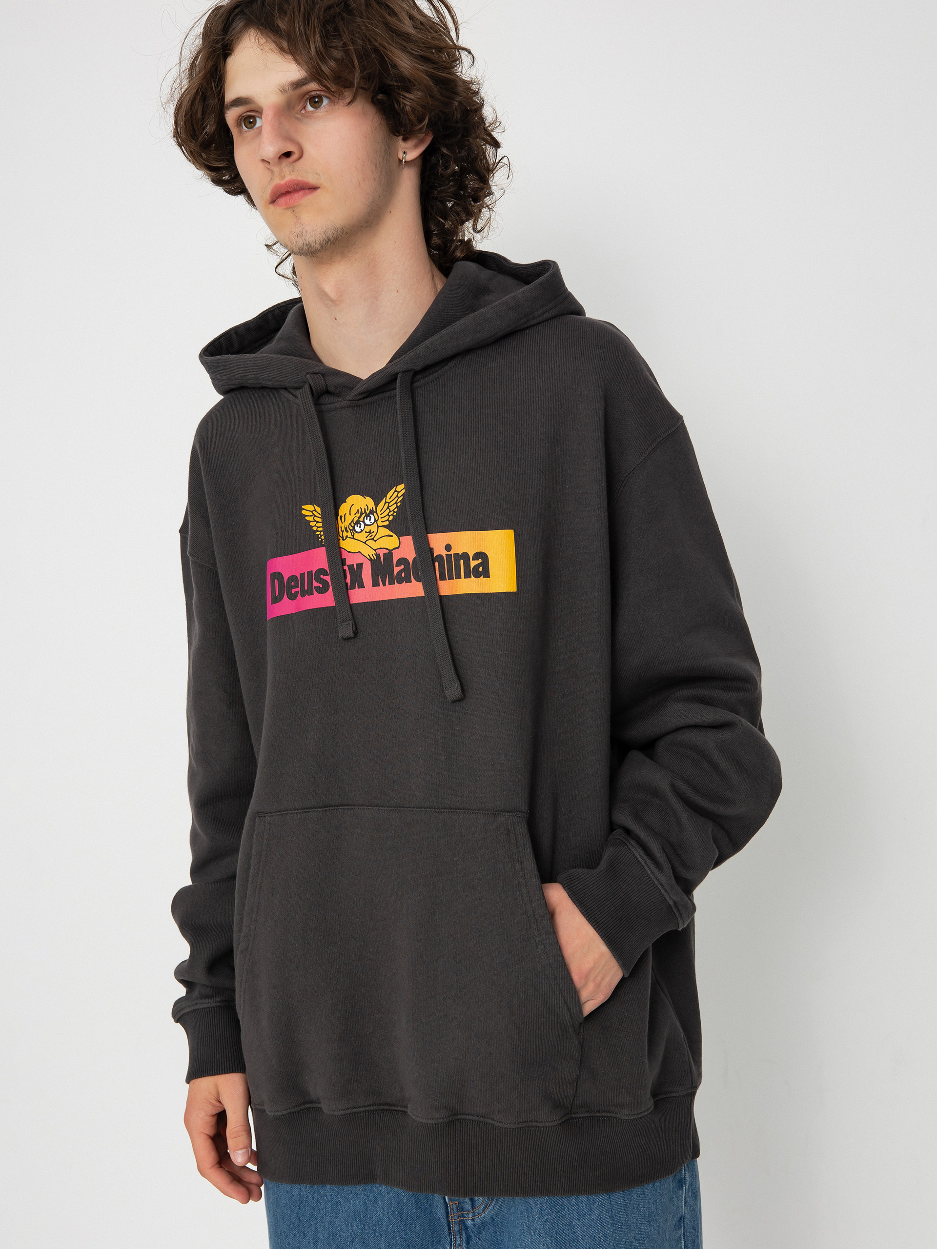 Суитшърт с качулка Deus Ex Machina Angel Energy HD (anthracite)