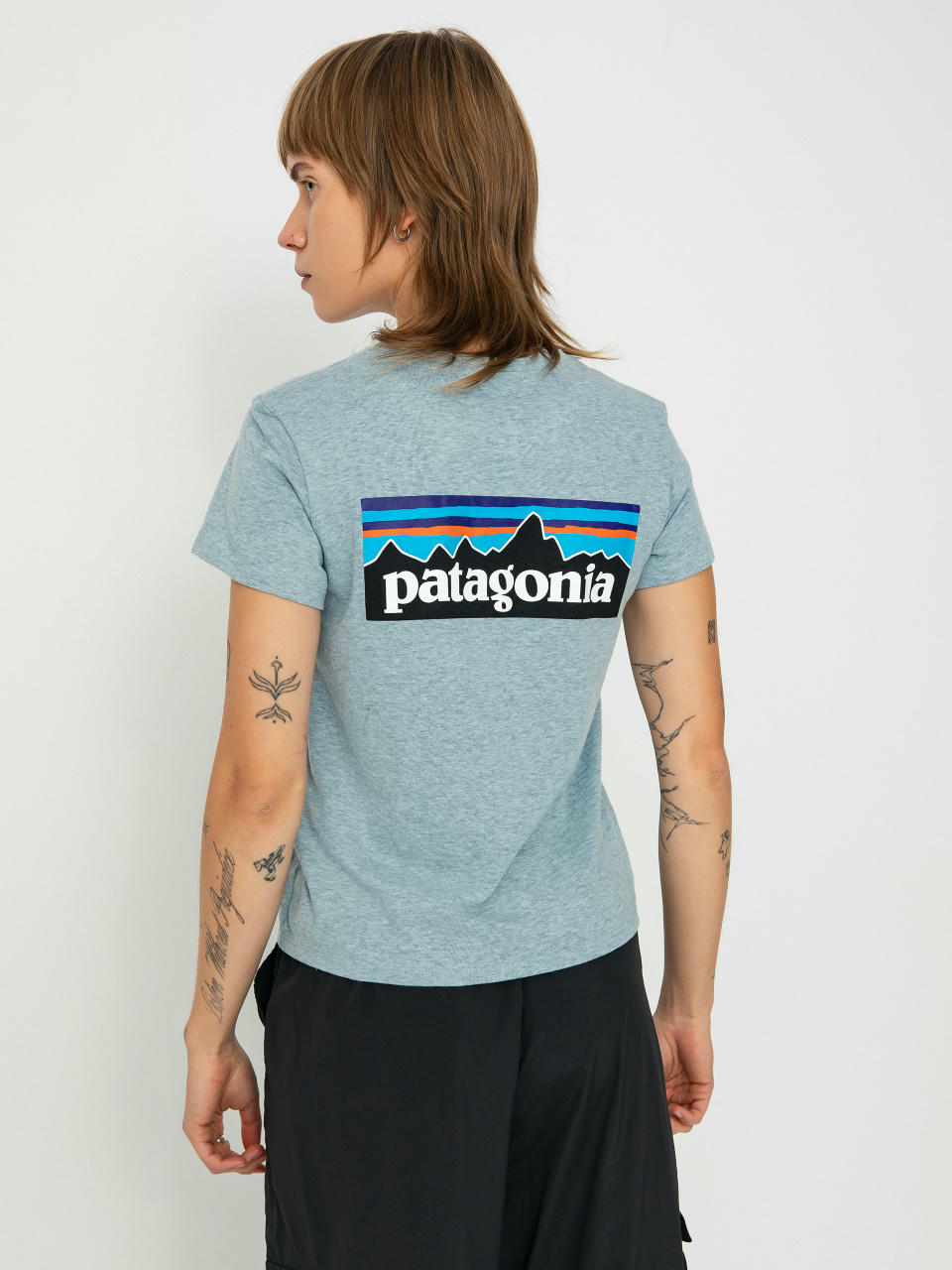 Тениска Patagonia P-6 Logo Responsibili Wmn (thermal blue)