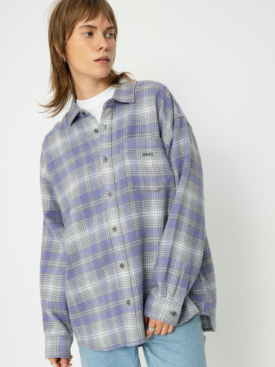 Риза OBEY Belmont Plaid Wmn (aster purple)