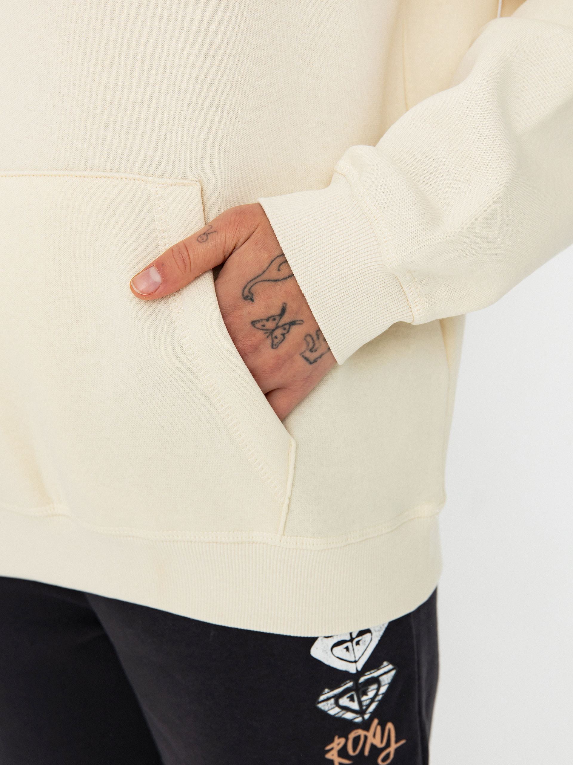 Суитшърт с качулка Roxy Surf Stoked Brushed A HD Wmn (parchment)