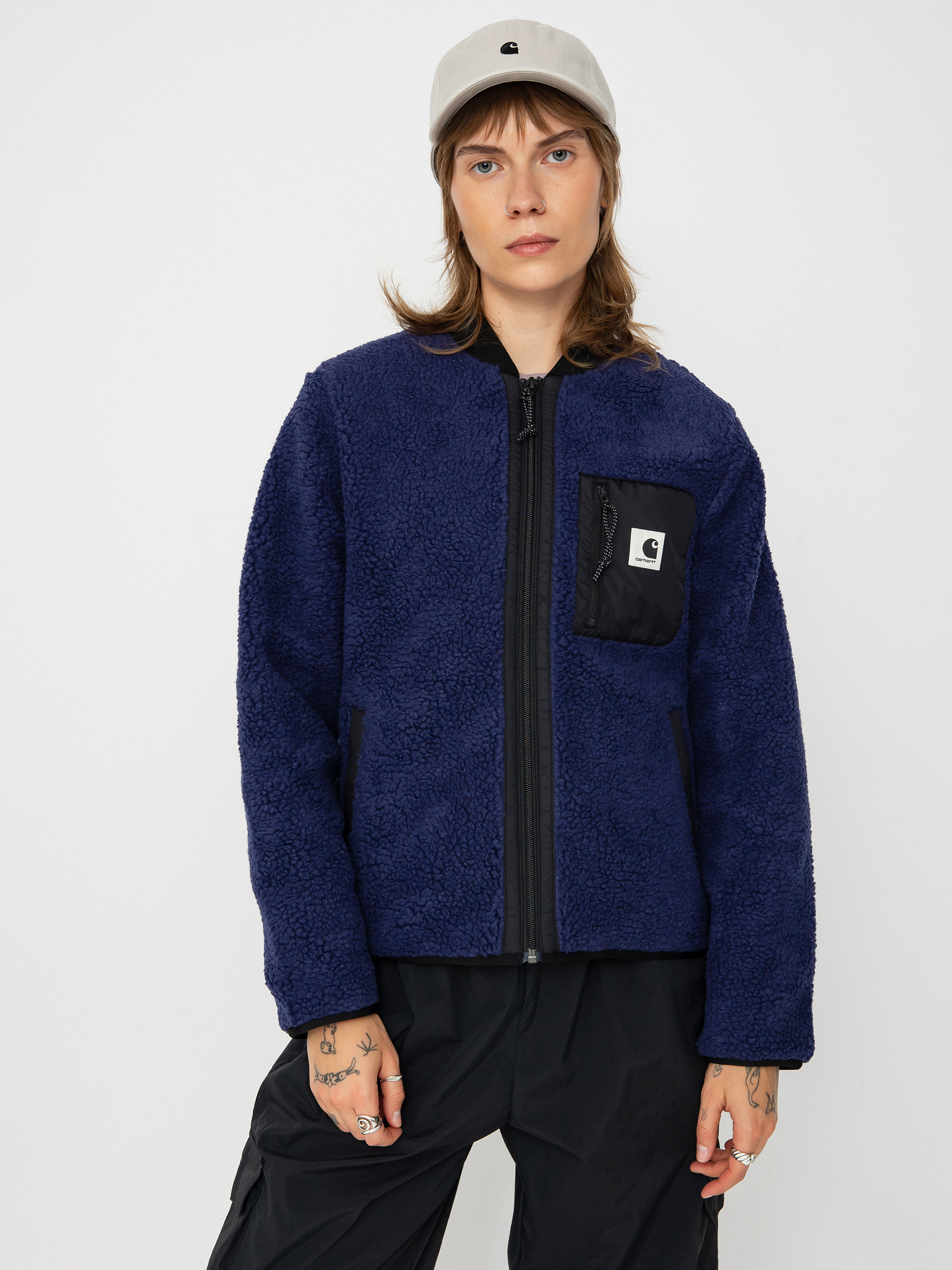 Поларени суитшърт Carhartt WIP Janet Wmn (aura/black)