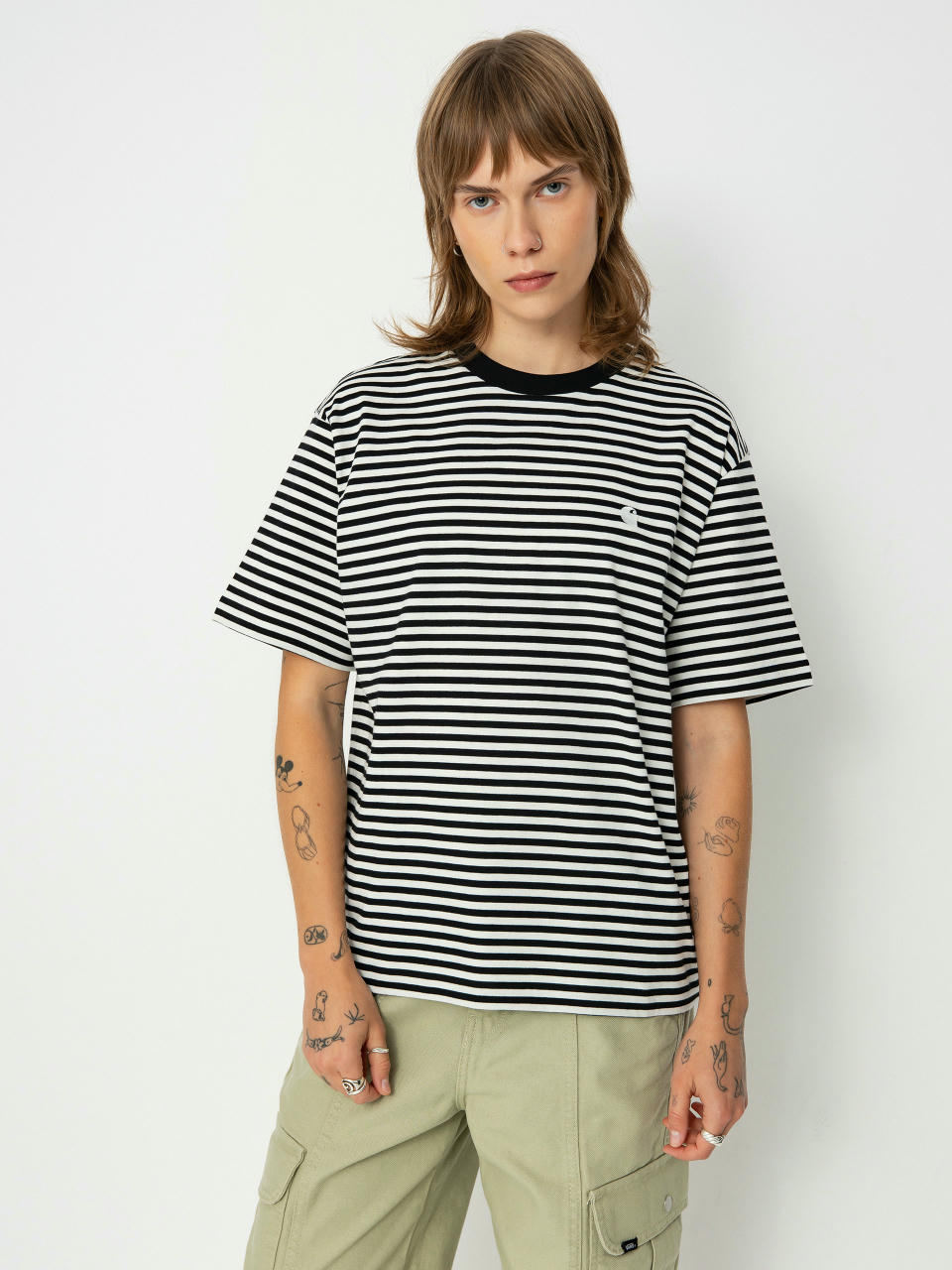 Тениска Carhartt WIP Verner Wmn (verner stripe/black/wax)