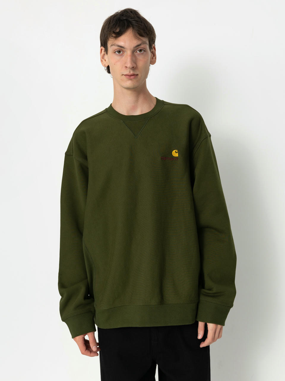 Суитшърт Carhartt WIP American Script (tarragon)