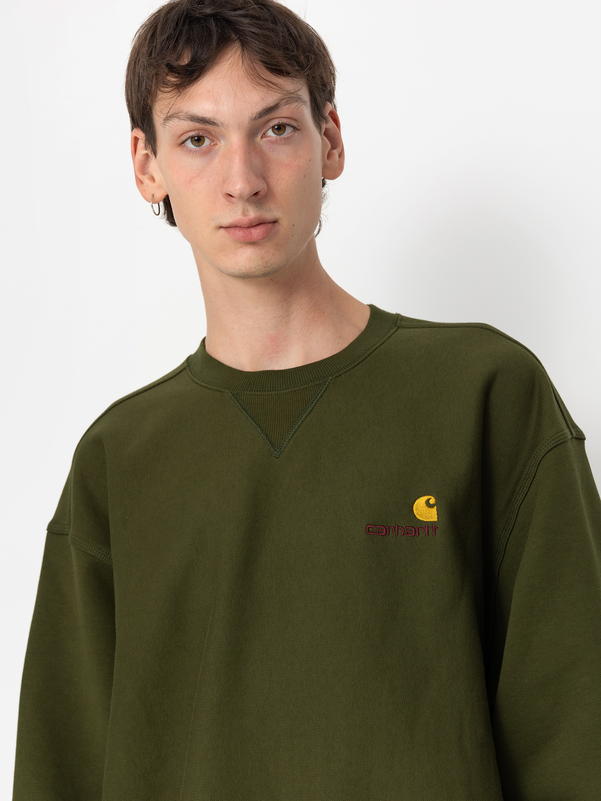 Суитшърт Carhartt WIP American Script (tarragon)