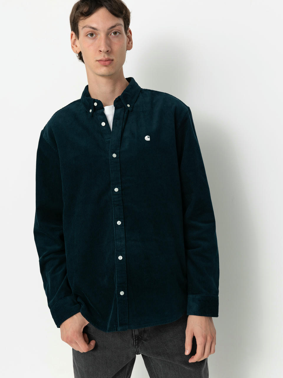 Риза Carhartt WIP Madison Cord (duck blue/wax)