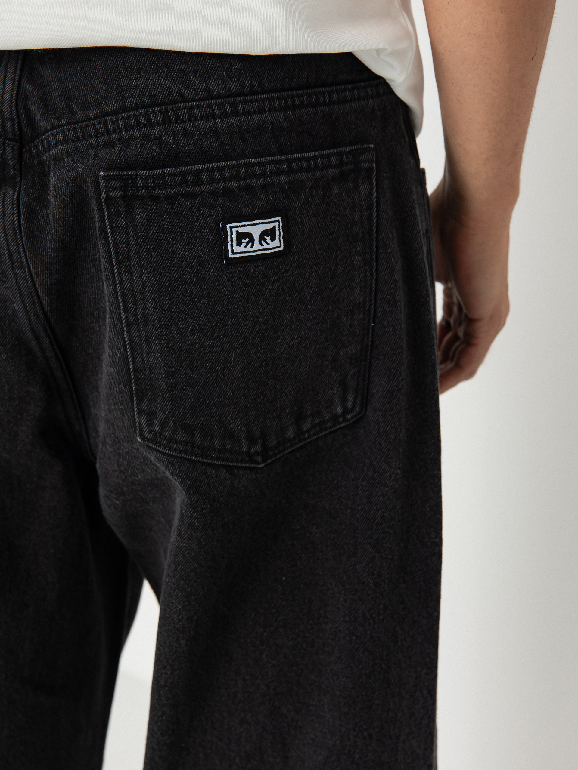 Панталони OBEY Bigwig Baggy Denim (faded black)
