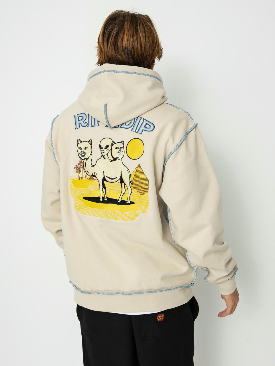 Суитшърт с качулка RipNDip Barnum HD (bone)