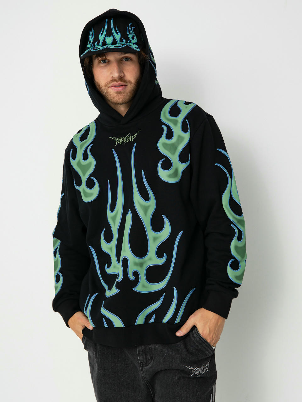 Суитшърт с качулка RipNDip Volt HD (black)