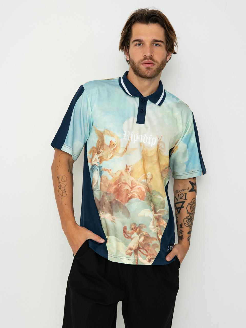 Тениска RipNDip Heavens Waiting Soccer Jersey (navy multi)